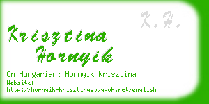 krisztina hornyik business card